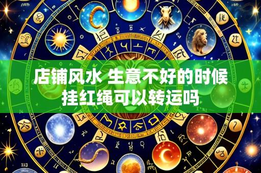 店铺风水 生意不好的时候挂红绳可以转运吗