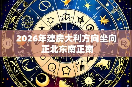 2026年建房大利方向坐向 正北东南正南