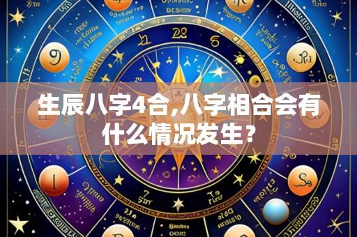 生辰八字4合,八字相合会有什么情况发生?