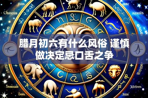 腊月初六有什么风俗 谨慎做决定忌口舌之争
