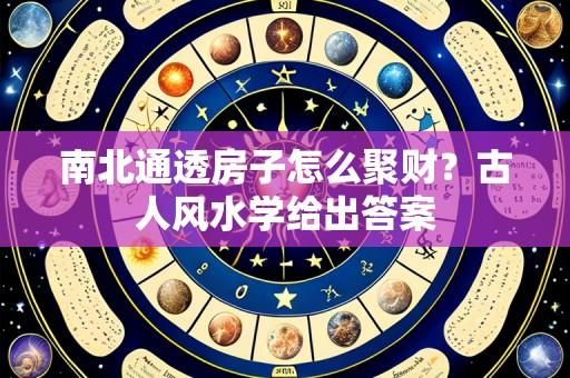 南北通透房子怎么聚财?古人风水学给出答案