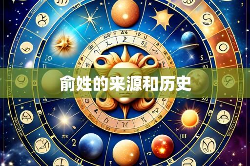 俞姓的来源和历史