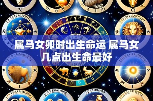属马女卯时出生命运 属马女几点出生命最好