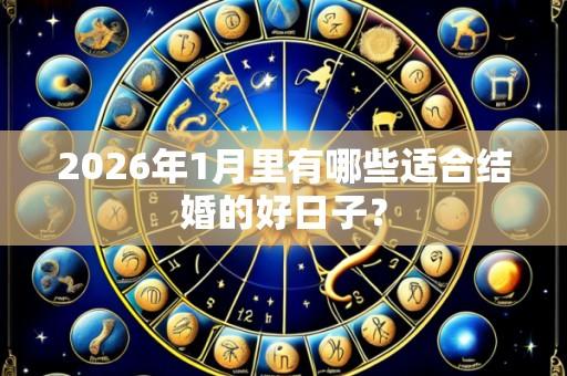 2026年1月里有哪些适合结婚的好日子？