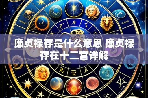 廉贞禄存是什么意思 廉贞禄存在十二宫详解
