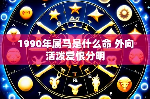 1990年属马是什么命 外向活泼爱恨分明