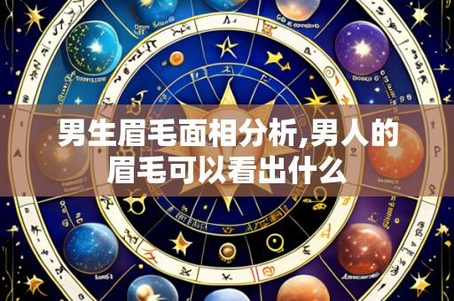 男生眉毛面相分析,男人的眉毛可以看出什么
