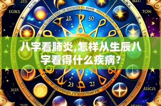 八字看肺炎,怎样从生辰八字看得什么疾病?