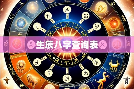 生辰八字查询表