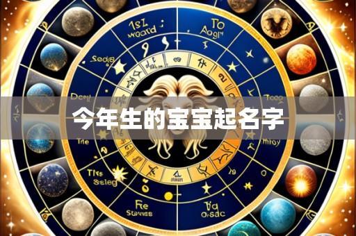 今年生的宝宝起名字