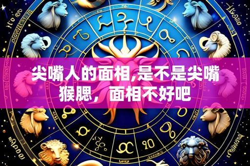 尖嘴人的面相,是不是尖嘴猴腮，面相不好吧