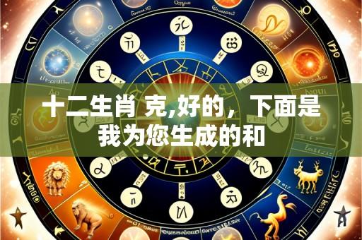 十二生肖 克,好的,下面是我为您生成的和