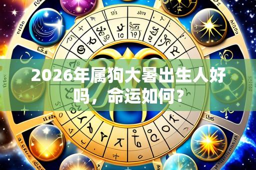 2026年属狗大暑出生人好吗，命运如何？
