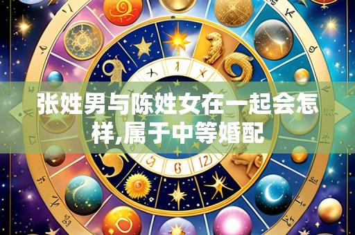 张姓男与陈姓女在一起会怎样,属于中等婚配