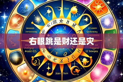 右眼跳是财还是灾