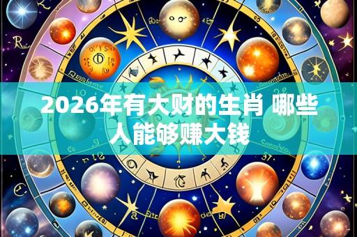 2026年有大财的生肖 哪些人能够赚大钱