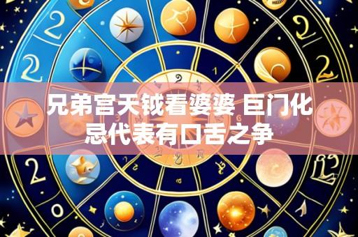 兄弟宫天钺看婆婆 巨门化忌代表有口舌之争