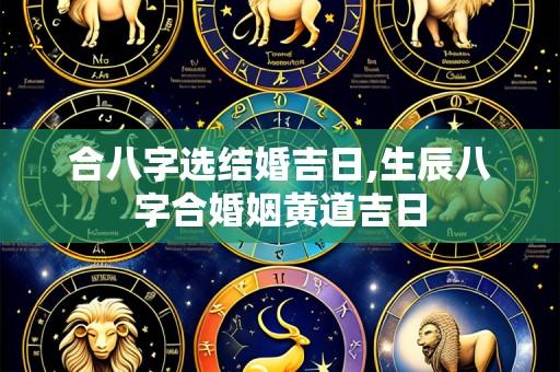 合八字选结婚吉日,生辰八字合婚姻黄道吉日