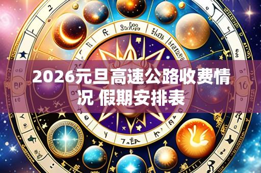 2026元旦高速公路收费情况 假期安排表