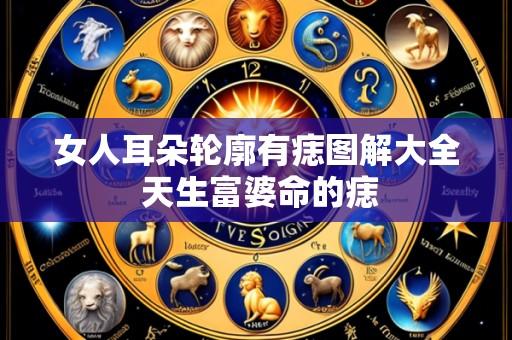 女人耳朵轮廓有痣图解大全 天生富婆命的痣