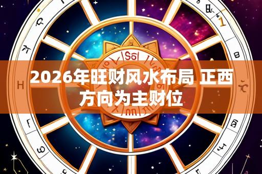 2026年旺财风水布局 正西方向为主财位