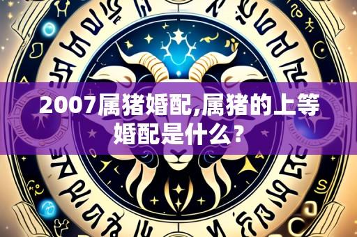 2007属猪婚配,属猪的上等婚配是什么?