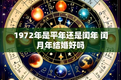 1972年是平年还是闰年 闰月年结婚好吗