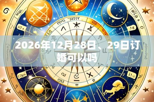 2026年12月28日、29日订婚可以吗