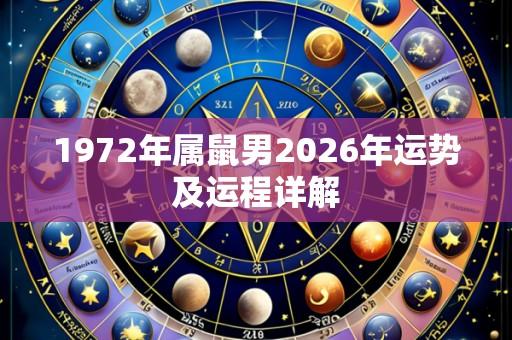 1972年属鼠男2026年运势及运程详解