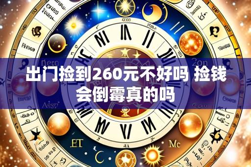 出门捡到260元不好吗 捡钱会倒霉真的吗