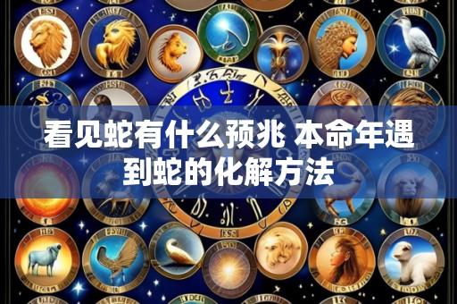 看见蛇有什么预兆 本命年遇到蛇的化解方法