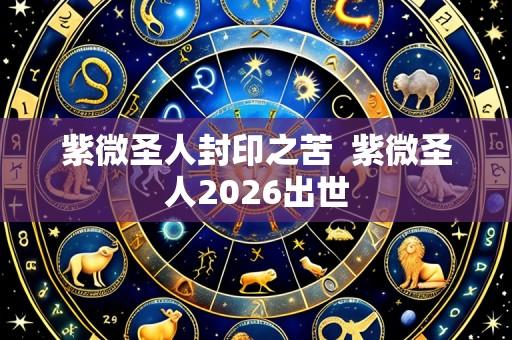紫微圣人封印之苦 紫微圣人2026出世