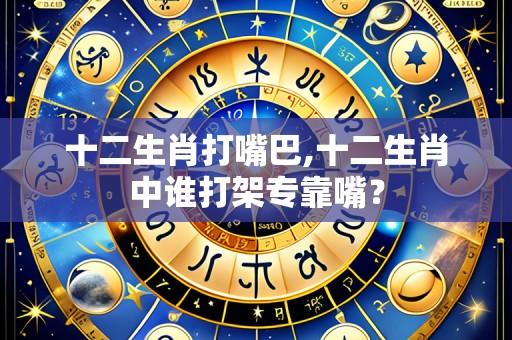 十二生肖打嘴巴,十二生肖中谁打架专靠嘴？