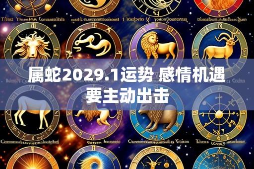 属蛇2029.1运势 感情机遇要主动出击