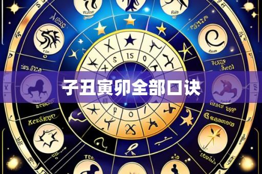 子丑寅卯全部口诀