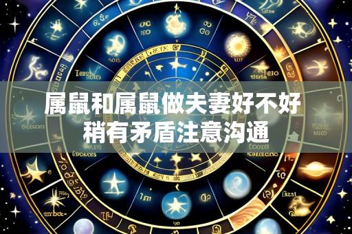 属鼠和属鼠做夫妻好不好 稍有矛盾注意沟通