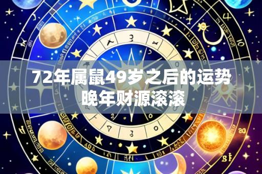 72年属鼠49岁之后的运势 晚年财源滚滚