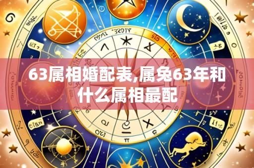 63属相婚配表,属兔63年和什么属相最配