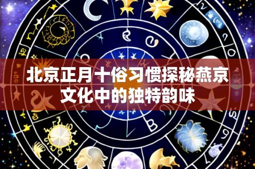 北京正月十俗习惯探秘燕京文化中的独特韵味