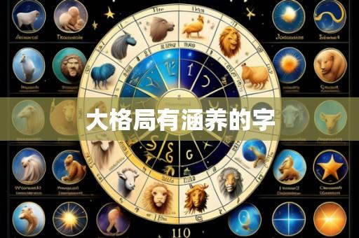 大格局有涵养的字