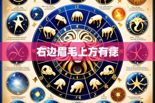 右边眉毛上方有痣
