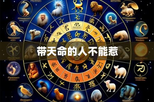 带天命的人不能惹
