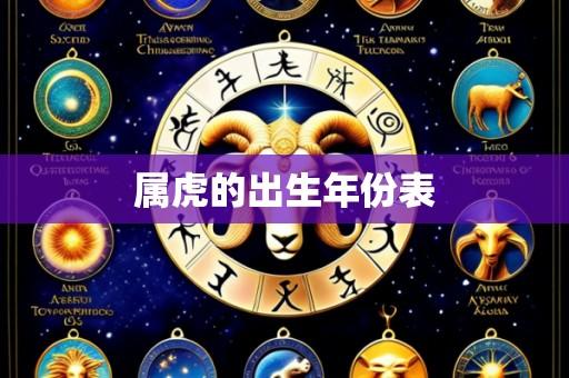 属虎的出生年份表