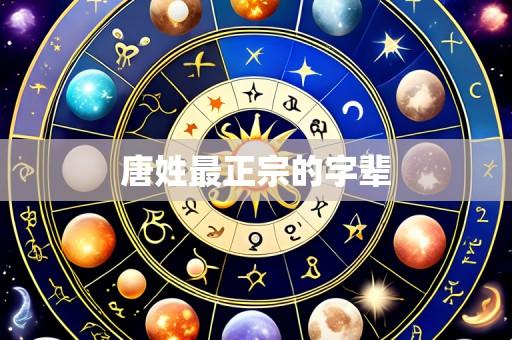 唐姓最正宗的字辈