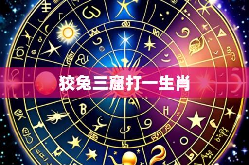狡兔三窟打一生肖