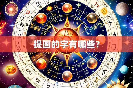 提画的字有哪些？