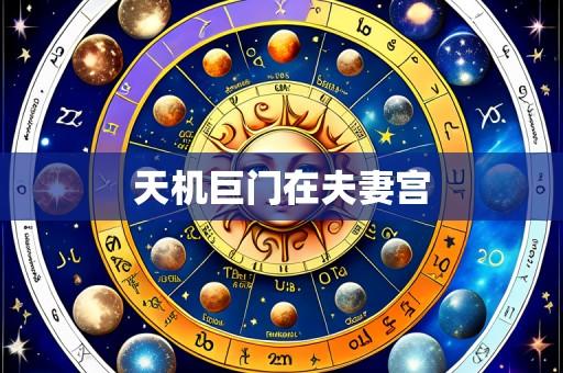 天机巨门在夫妻宫
