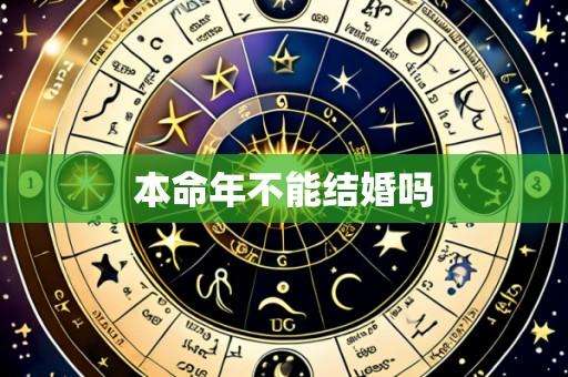 本命年不能结婚吗