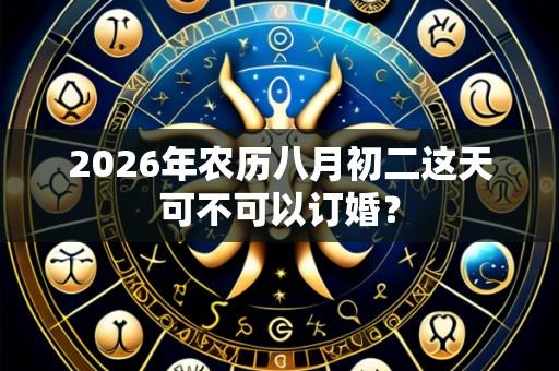 2026年农历八月初二这天可不可以订婚?