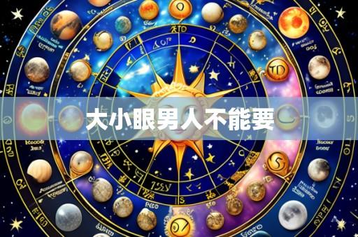 大小眼男人不能要